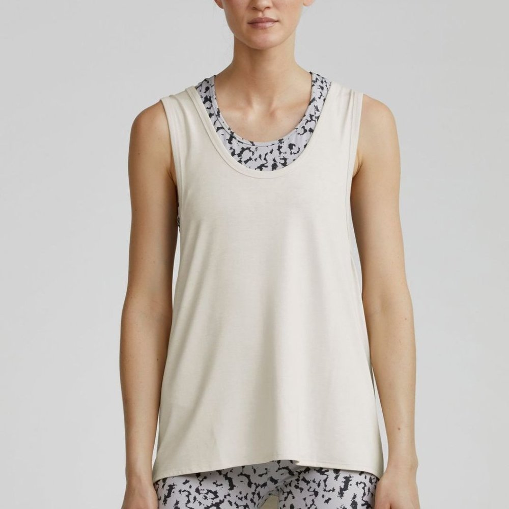 Varley Long  Palmer Tank Top Eggnog